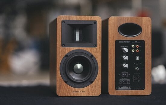 HiFi-Kabellose Lautsprecher
 Edifier Airpulse A80 2.0 HiFi-Kabellose Lautsprecher Walnut 2 stk - 5