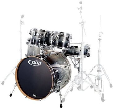 Batterie acoustique PDP by DW Concept Shell Pack 5 pcs 22" Silver to Black Sparkle Batterie acoustique - 2