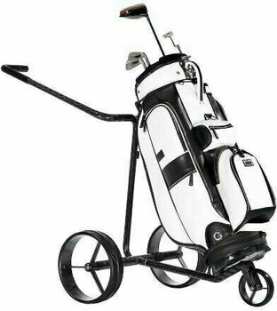 Manual Golf Trolley Jucad Carbon 3-Wheel SET Black/White Manual Golf Trolley - 2