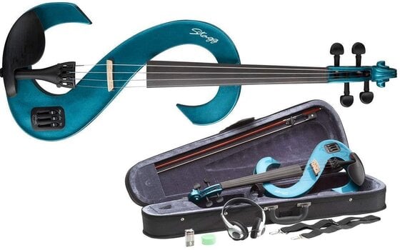 Violino elétrico Stagg EVN 4/4 Blue Violino elétrico (Como novo) - 2