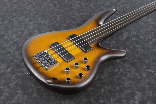 Fretless E-Bass Ibanez SRF700-BBF Brown Burst Flat Fretless E-Bass - 4