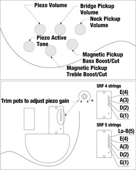 Fretless E-Bass Ibanez SRF700-BBF Brown Burst Flat Fretless E-Bass - 6