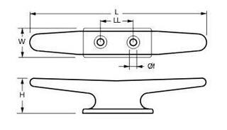Boat Cleat Lindemann Low Silhouette - 1