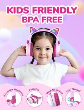 Auriculares inalámbricos On-ear iClever BTH21 Pink Auriculares inalámbricos On-ear - 8