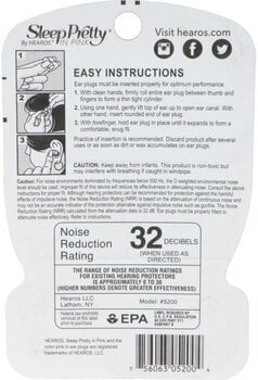 Dopuri pentru urechi Hearos Sleep Pretty Pink Dopuri pentru urechi - 4