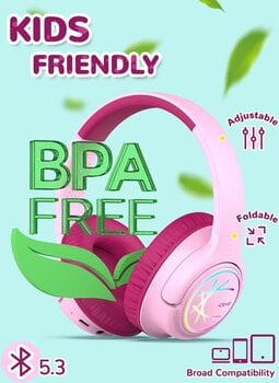 Auriculares inalámbricos On-ear iClever BTH18 Pink Auriculares inalámbricos On-ear - 6