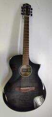 guitarra eletroacústica Ibanez AEWC400-TKS Transparent Black Sunburst guitarra eletroacústica (Danificado) - 1