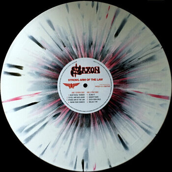 Disc de vinil Saxon - Strong Arm Of The Law (Limited Edition) (Reissue) (White/Black/Red Splatter) (LP) - 7
