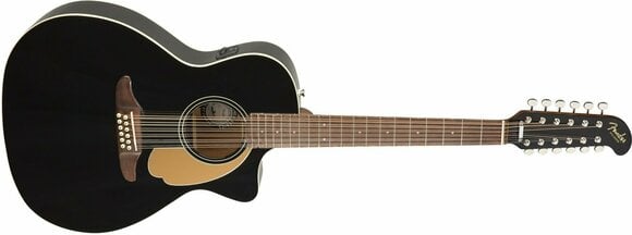 12-snarige elektrisch-akoestische gitaar Fender Villager 12 V3 Jetty Black - 5