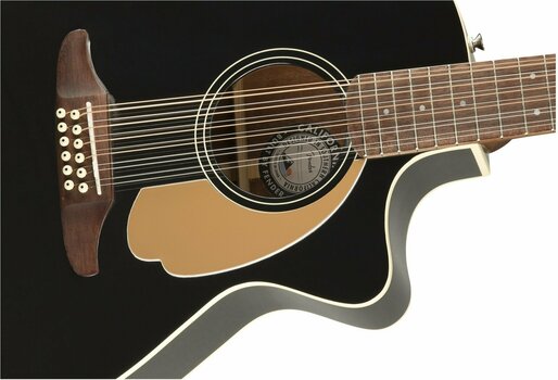 12-string Acoustic-electric Guitar Fender Villager 12 V3 Jetty Black - 6