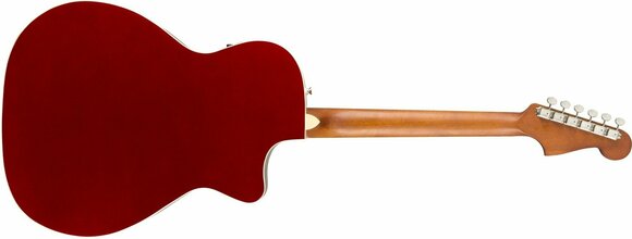 Jumbo elektro-akoestische gitaar Fender Newporter California Player LH Candy Apple Red - 2