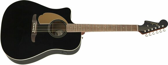 electro-acoustic guitar Fender Redondo California Player LH Black - 3