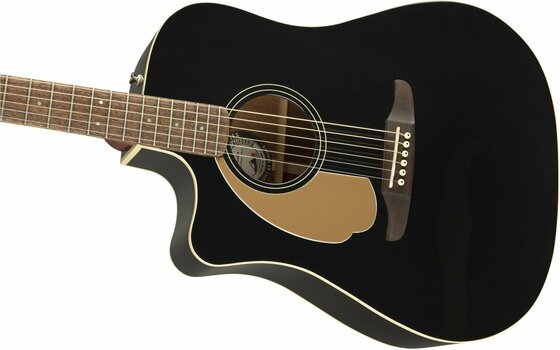 guitarra eletroacústica Fender Redondo California Player LH Preto - 6