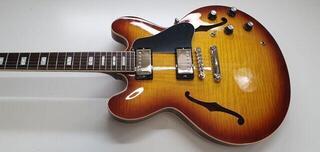 Semi-Acoustic Guitar Gibson ES-335 Figured Iced Tea Semi-Acoustic Guitar (Damaged) - 1