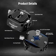 Монтажна скоба Neewer GM31 Arca Монтажна скоба - 3