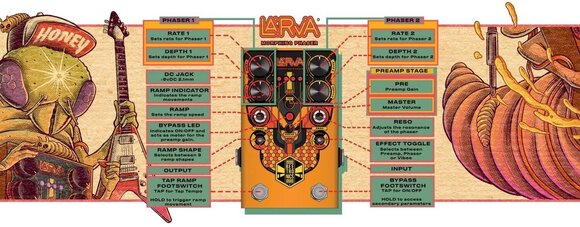 Guitar Effect Beetronics Larva Guitar Effect - 8