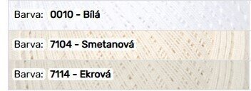 Háčkovací příze Nitarna Ceska Trebova Nika 0010 White Háčkovací příze - 3