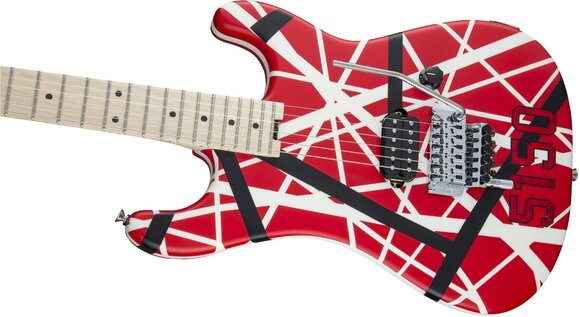 Guitare électrique EVH Striped Series 5150 MN Red Black and White Stripes Guitare électrique - 5