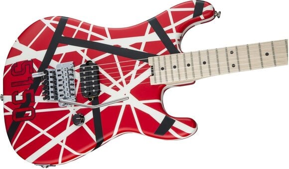 Guitare électrique EVH Striped Series 5150 MN Red Black and White Stripes Guitare électrique - 6