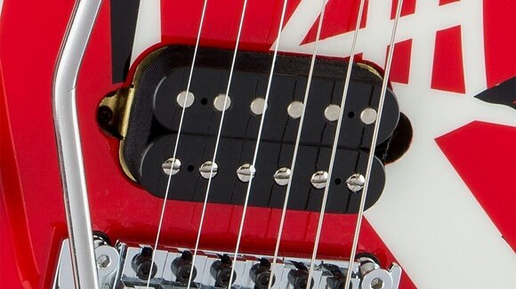 Elektrická kytara EVH Striped Series MN Red Black and White Stripes Elektrická kytara - 7