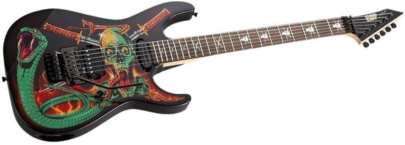 Електрическа китара ESP George Lynch Black with Skulls and Snakes Graphic Електрическа китара - 3