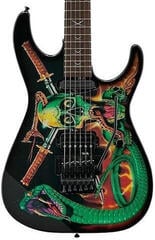 Electric guitar ESP George Lynch Black with Skulls and Snakes Graphic Electric guitar - 3