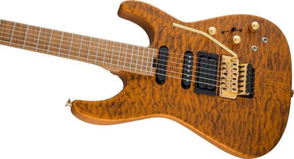 Gitara elektryczna Jackson USA Phil Collen PC1 Satin Flame MN Satin Transparent Amber Gitara elektryczna - 6