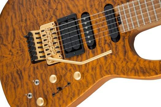 Gitara elektryczna Jackson USA Phil Collen PC1 Satin Flame MN Satin Transparent Amber Gitara elektryczna - 7