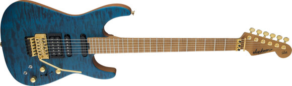 Elektrická kytara Jackson USA Phil Collen PC1 Satin Flame MN Satin Transparent Blue Elektrická kytara - 3
