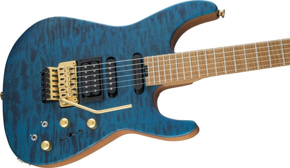 Elektrická kytara Jackson USA Phil Collen PC1 Satin Flame MN Satin Transparent Blue Elektrická kytara - 5