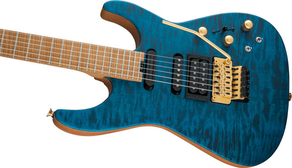 Elektrická kytara Jackson USA Phil Collen PC1 Satin Flame MN Satin Transparent Blue Elektrická kytara - 6