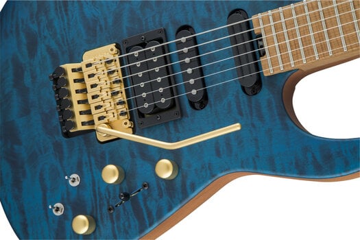Elektrická kytara Jackson USA Phil Collen PC1 Satin Flame MN Satin Transparent Blue Elektrická kytara - 7