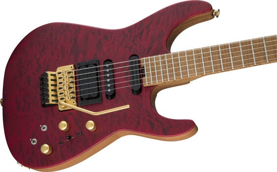 Guitare électrique Jackson USA Phil Collen PC1 Satin Flame MN Satin Transparent Red Guitare électrique - 5