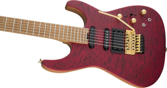 Guitare électrique Jackson USA Phil Collen PC1 Satin Flame MN Satin Transparent Red Guitare électrique - 6