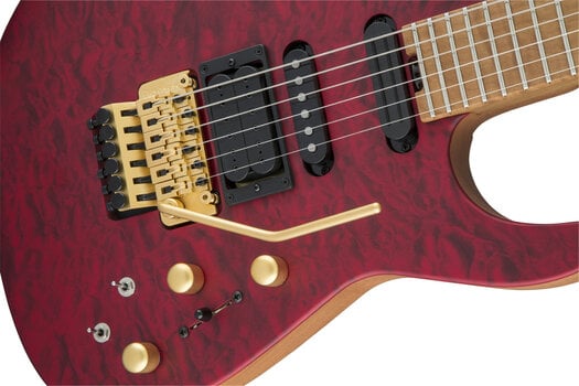 Guitare électrique Jackson USA Phil Collen PC1 Satin Flame MN Satin Transparent Red Guitare électrique - 7