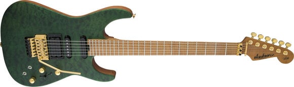Elektrikitarr Jackson USA Phil Collen PC1 Satin Flame MN Satin Transparent Green Elektrikitarr - 3