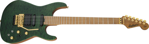 Elektrikitarr Jackson USA Phil Collen PC1 Satin Flame MN Satin Transparent Green Elektrikitarr - 4