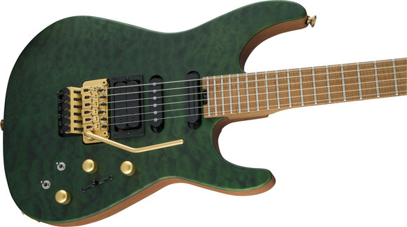 Elektrikitarr Jackson USA Phil Collen PC1 Satin Flame MN Satin Transparent Green Elektrikitarr - 5
