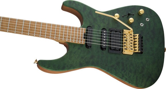 Elektrikitarr Jackson USA Phil Collen PC1 Satin Flame MN Satin Transparent Green Elektrikitarr - 6