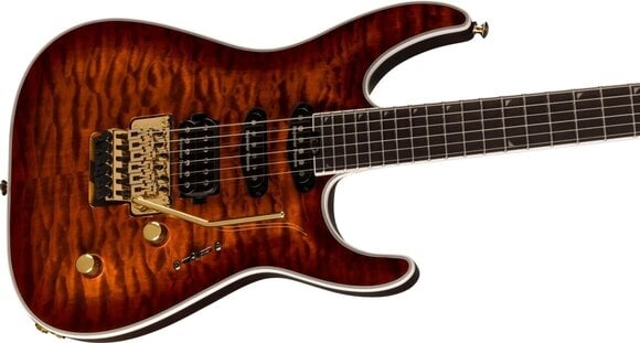 Electric guitar Jackson Pro Plus Series Soloist SLA3Q EB Amber Tiger Eye Electric guitar - 3