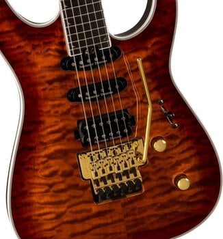Electric guitar Jackson Pro Plus Series Soloist SLA3Q EB Amber Tiger Eye Electric guitar - 4