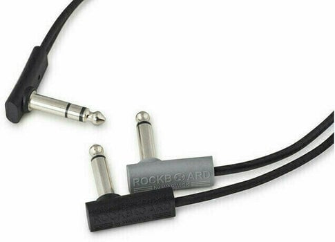 Adapter/Patch Cable RockBoard Flat Patch Y Black 30 cm Angled - Angled - 3