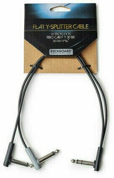 Adapter/Patch Cable RockBoard Flat Patch Y Black 30 cm Angled - Angled - 4
