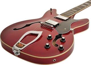 Semiakustická gitara Hagstrom Viking Cherry Transparent Semiakustická gitara - 2