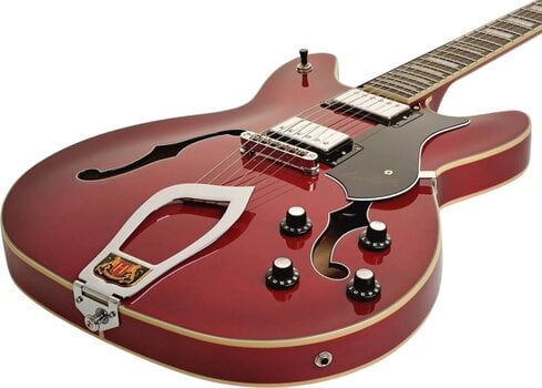 Halbresonanz-Gitarre Hagstrom Viking Cherry Transparent Halbresonanz-Gitarre - 3