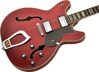Semiakustická gitara Hagstrom Viking Cherry Transparent Semiakustická gitara - 3