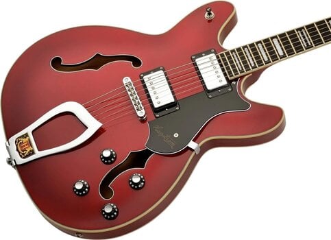 Halbresonanz-Gitarre Hagstrom Viking Cherry Transparent Halbresonanz-Gitarre - 4