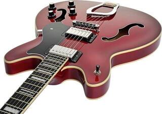 Semiakustická gitara Hagstrom Viking Cherry Transparent Semiakustická gitara - 5
