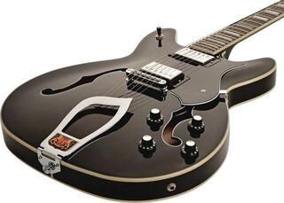 Semiakustická gitara Hagstrom Viking Black Semiakustická gitara - 2