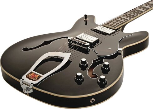 Chitarra Semiacustica Hagstrom Viking Black Chitarra Semiacustica - 3